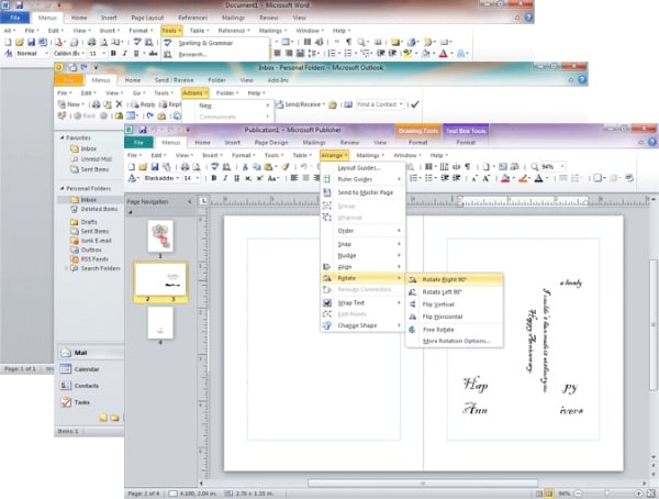 captura de tela do Microsoft Office 2010