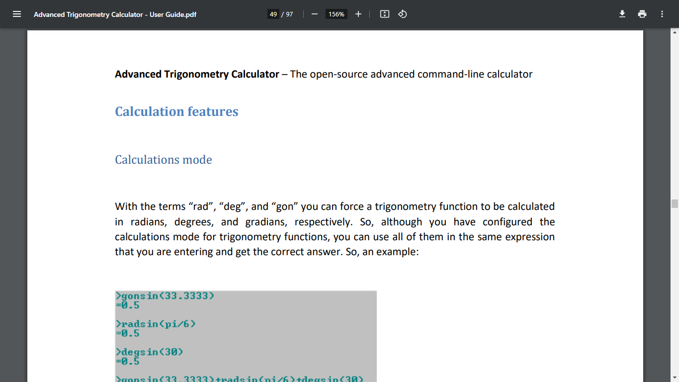 Advanced Trigonometry Calculator