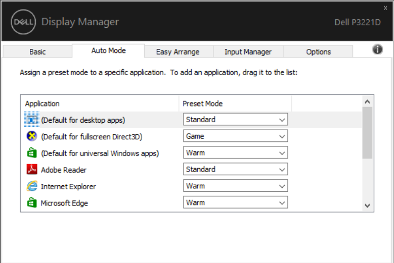 Dell Display Manager captura de tela 3