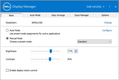 Dell Display Manager captura de tela