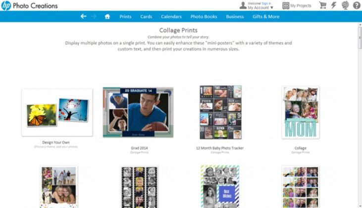 HP Photo Creations captura de tela 2