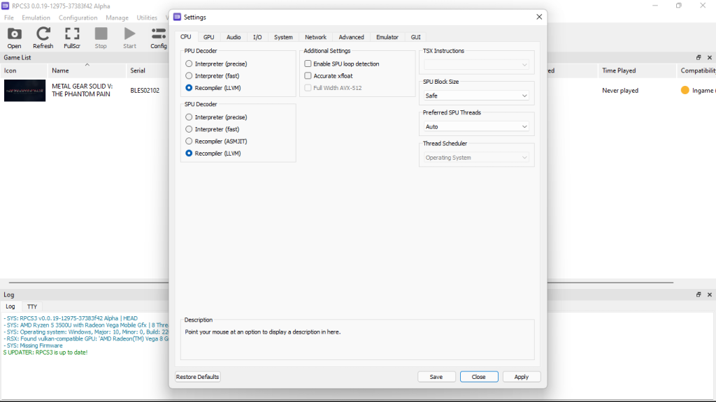 RPCS3 - Emulador de PlayStation 3 para Windows Download