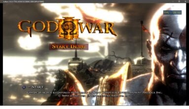 RPCS3 rodando o jogo God of War III demo.
