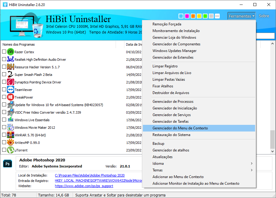 HiBit Uninstaller captura de tela 2