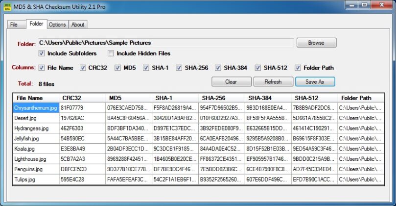 MD5 SHA Checksum Utility captura de tela 2