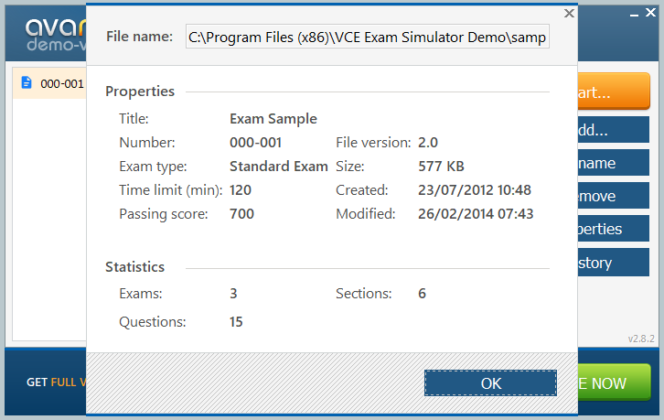 VCE Exam Simulator captura de tela 5 baixesoft