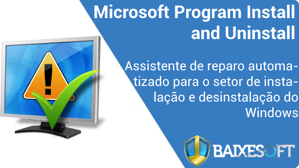 Microsoft Program Install and Uninstall banner baixesoft