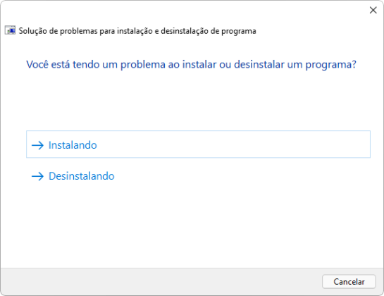 Microsoft Program Install and Uninstall captura de tela 2 baixesoft