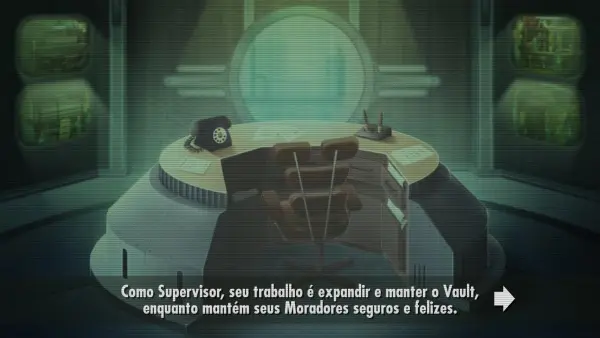 captura de tela do fallout shelter traduzido