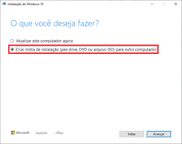 Tutorial mídia de instalação Windows 10 imagem 2