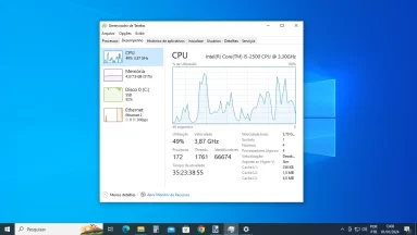 Captura de tela demonstrativa do Windows 10 mostrando o 