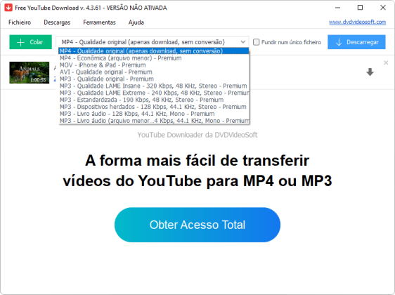 Free YouTube Download captura de tela 3 baixesoft