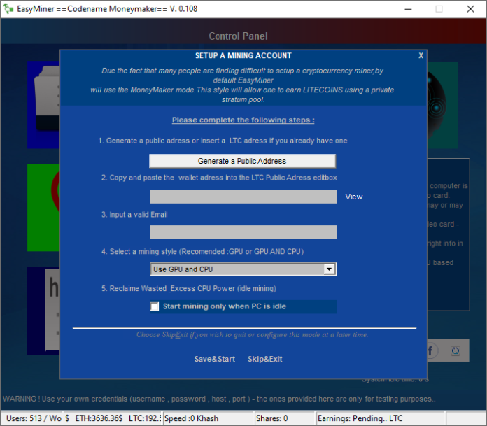 EasyMiner para Windows Download