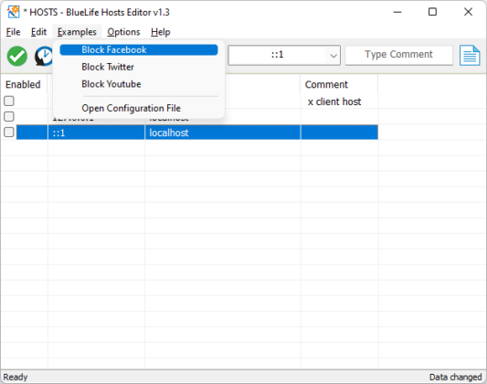 BlueLife Hosts Editor captura de tela 2 baixesoft
