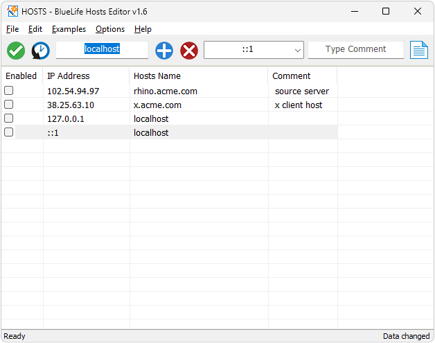 BlueLife Hosts Editor demo