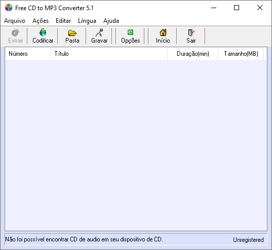 Free CD to MP3 Converter captura de tela 1