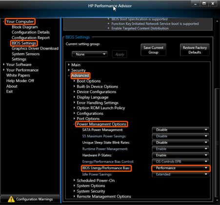 HP Performance Advisor captura de tela 2 baixesoft