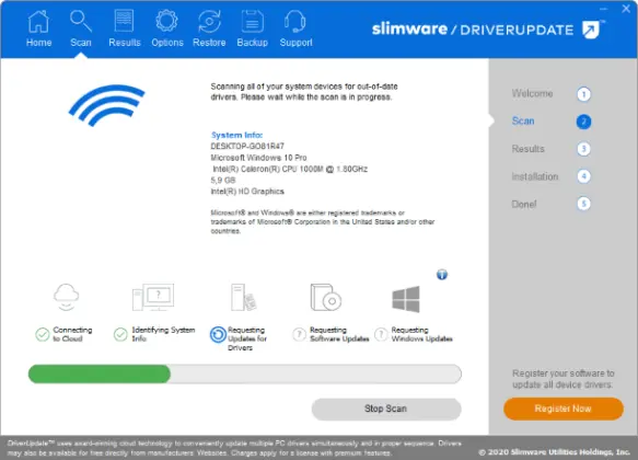 Slimware DriverUpdate captura de tela 1