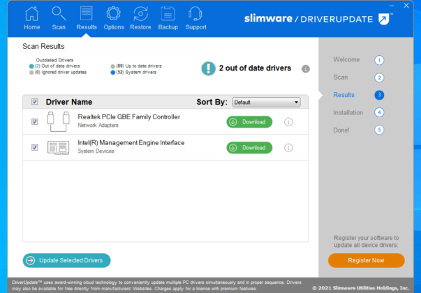 Slimware DriverUpdate captura de tela 3