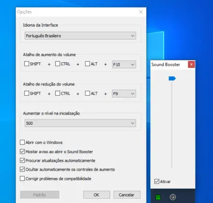 sound booster captura de tela