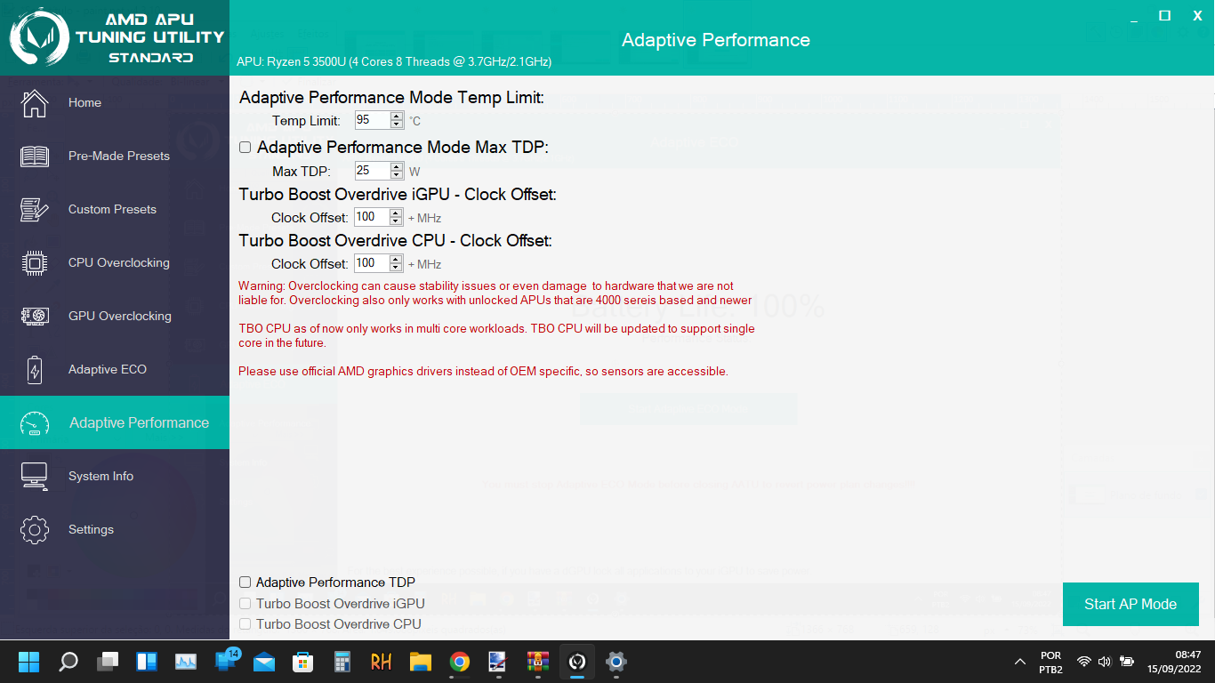 AMD APU Tuning Utility captura de tela 7