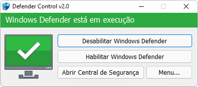 Windows Defender Control captura de tela 1 baixesoft