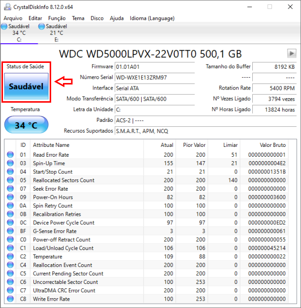 Como diagnosticar a saúde de HDDs e SSDs IMAGEM