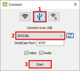 DroidCam USB