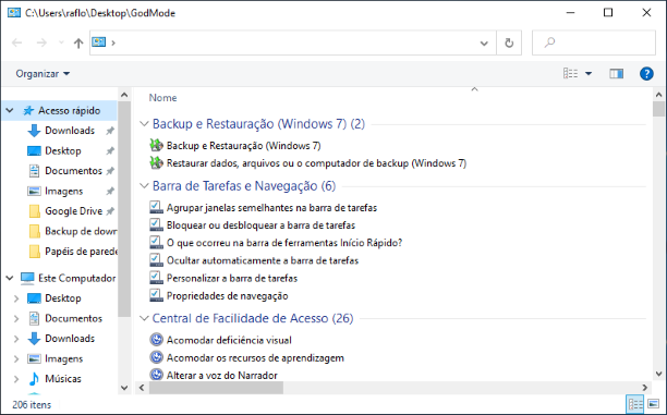 God Mode Windows 10