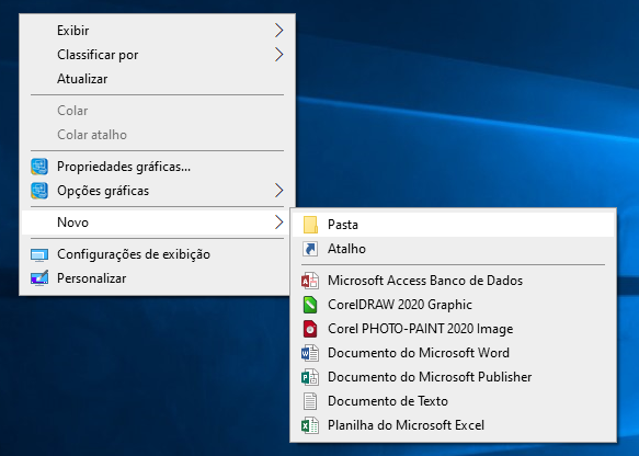 Novo Pasta Windows 10