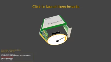 Captura de tela do userbenchmark mostrando o lançamento dos benchmarks.