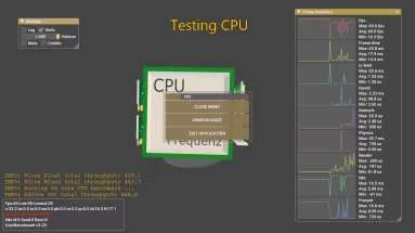 Captura de tela do userbenchmark mostrando o teste de CPU com detalhes técnicos.