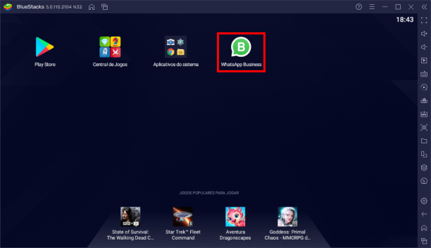 Whatsapp business no bluestacks