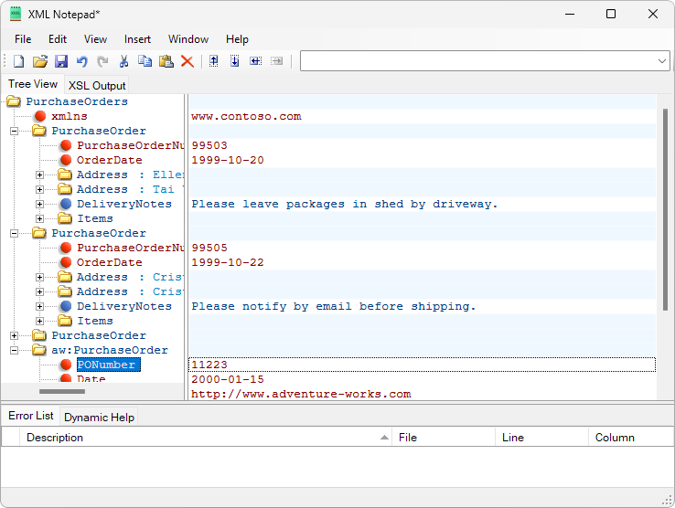 Bloco de notas xml captura de tela demo 1