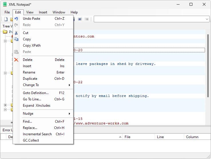 Bloco de notas xml captura de tela demo 2