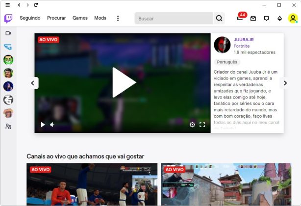 Twitch Desktop App captura de tela 1 baixesoft