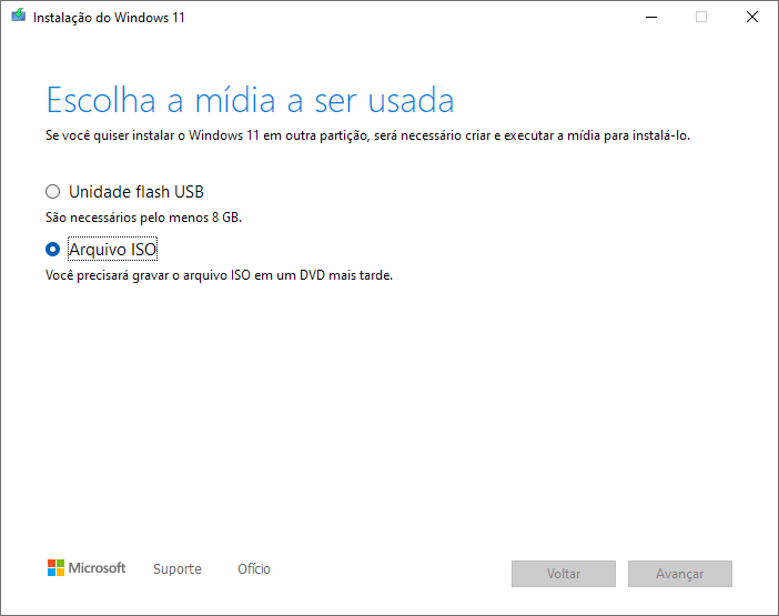 Arquivo ISO windows 11 media creation tool11