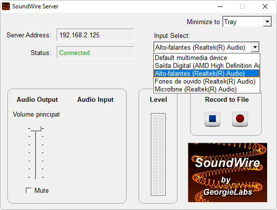 SoundWire Server captura de tela 3
