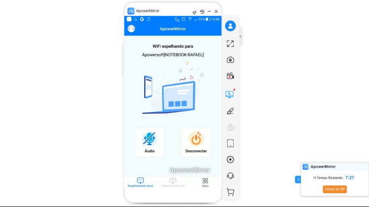 ApowerMirror captura de tela 3 baixesoft