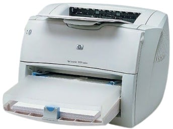 Impressora HP LaserJet serie 1200 fundo branco