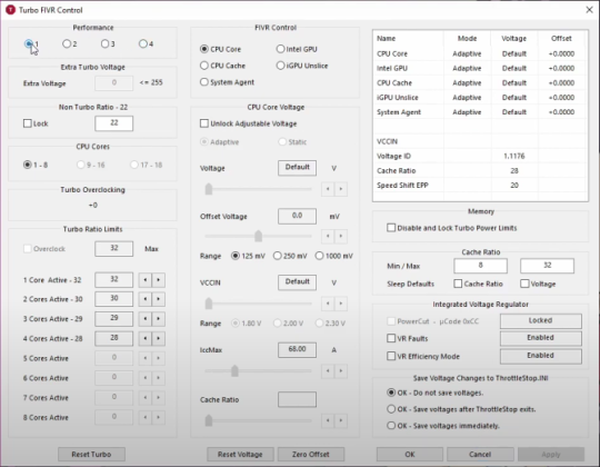 ThrottleStop captura de tela 2 baixesoft