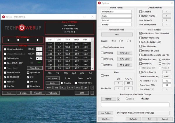 ThrottleStop captura de tela 3 baixesoft