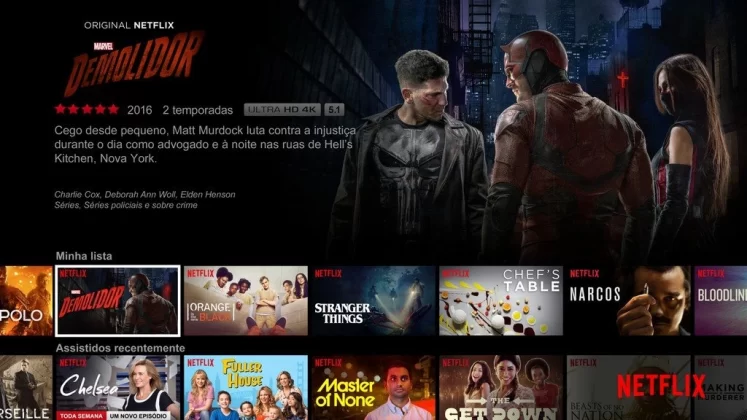 Netflix APK para Android TV captura de tela 1 baixesoft