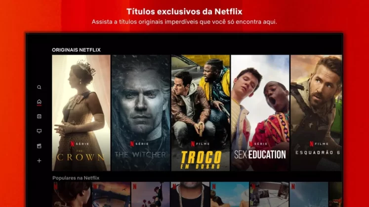 Netflix APK para Android TV captura de tela 2 baixesoft