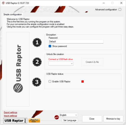 USB Raptor captura de tela 1 baixesoft