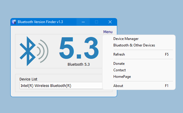 Bluetooth Version Finder captura de tela 1