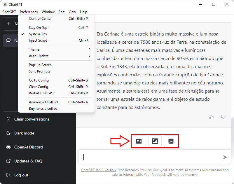 ChatGPT para Windows captura de tela 06 baixesoft com destaque