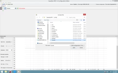 Captura de tela demonstrativa do Equalizer APO com destaque para sua tela de inclusão de arquivo.