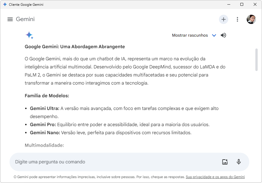 Cliente Google Gemini demo 02