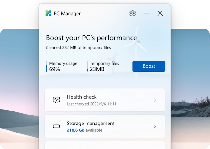 Microsoft PC Manager Boost